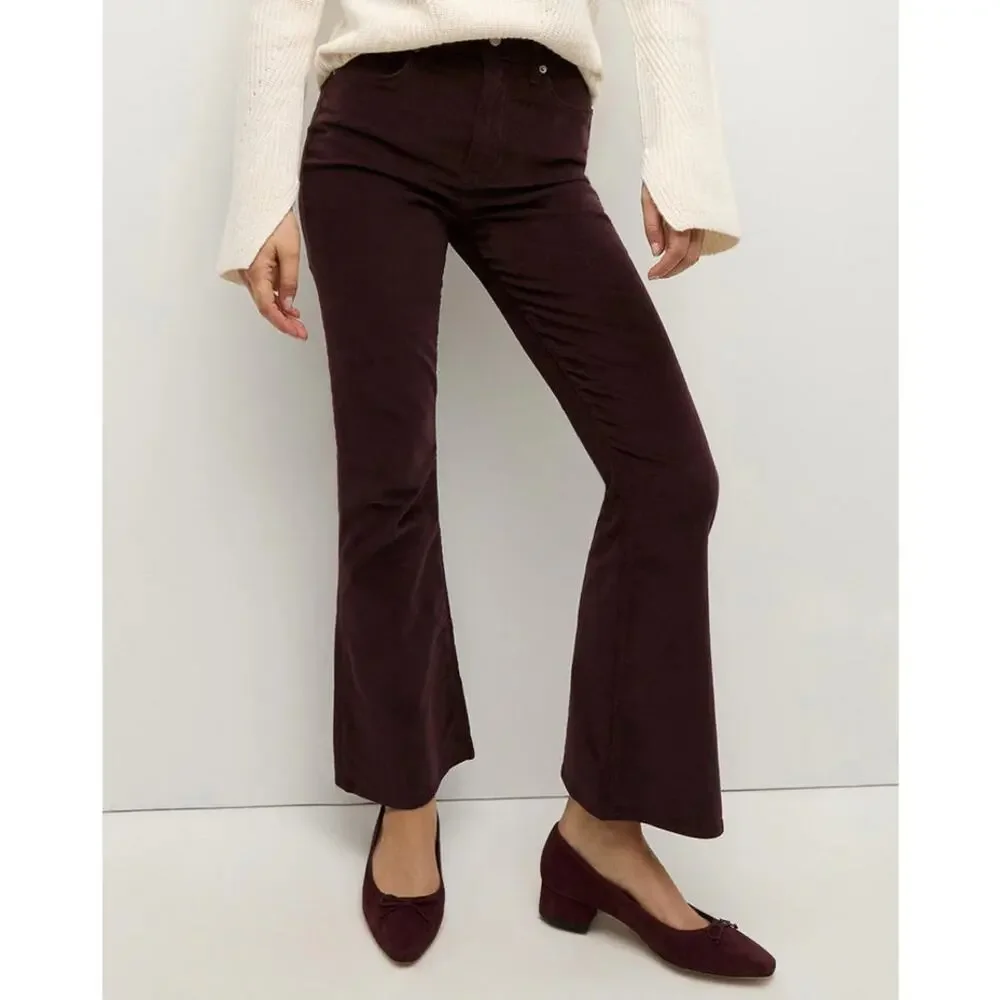 Veronica‎ Beard Carly Corduroy Kick-Flare Jeans 25